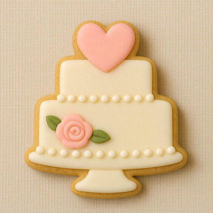 Wedding cake cookie cutter – cheers to love!