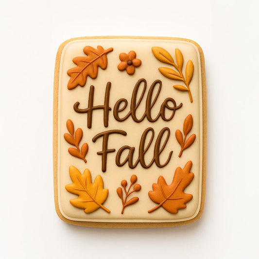 Fall Plaque cookie cutter – a warm autumn welcome!