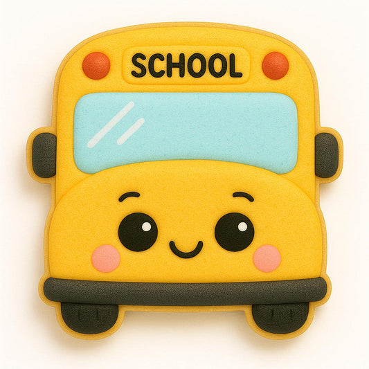 Kawaii school bus cookie cutter – full of sweet smiles!