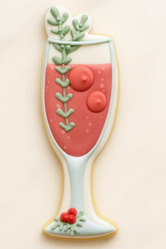 Holiday Champagne Glass Cookie Cutter | Christmas Cocktail Cookie | New Year’s Eve Cookie | Festive Toast Cookie Cutter