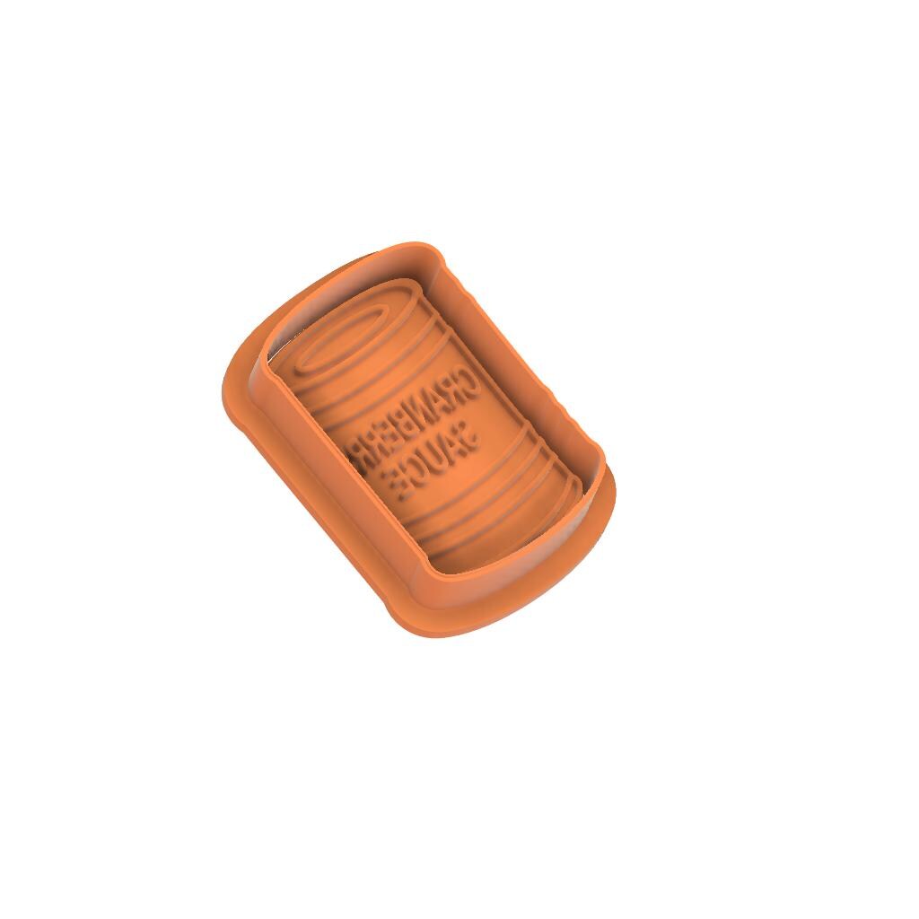 STL - Cranberry Sauce Can -  Digital Cookie Cutter STL File – 2", 3", and 4" Sizes Included