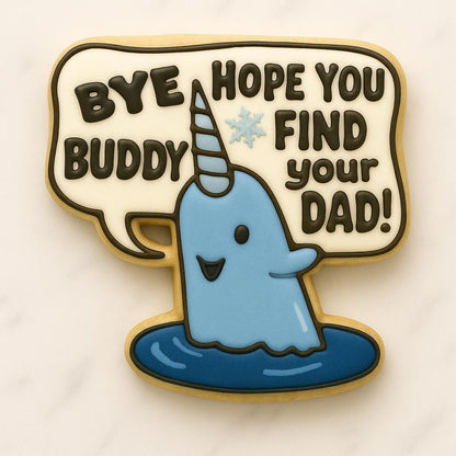 Mr. Narwhal - Bye Buddy Cookie Cutter – A Splash of Whimsy for Movie Lovers!