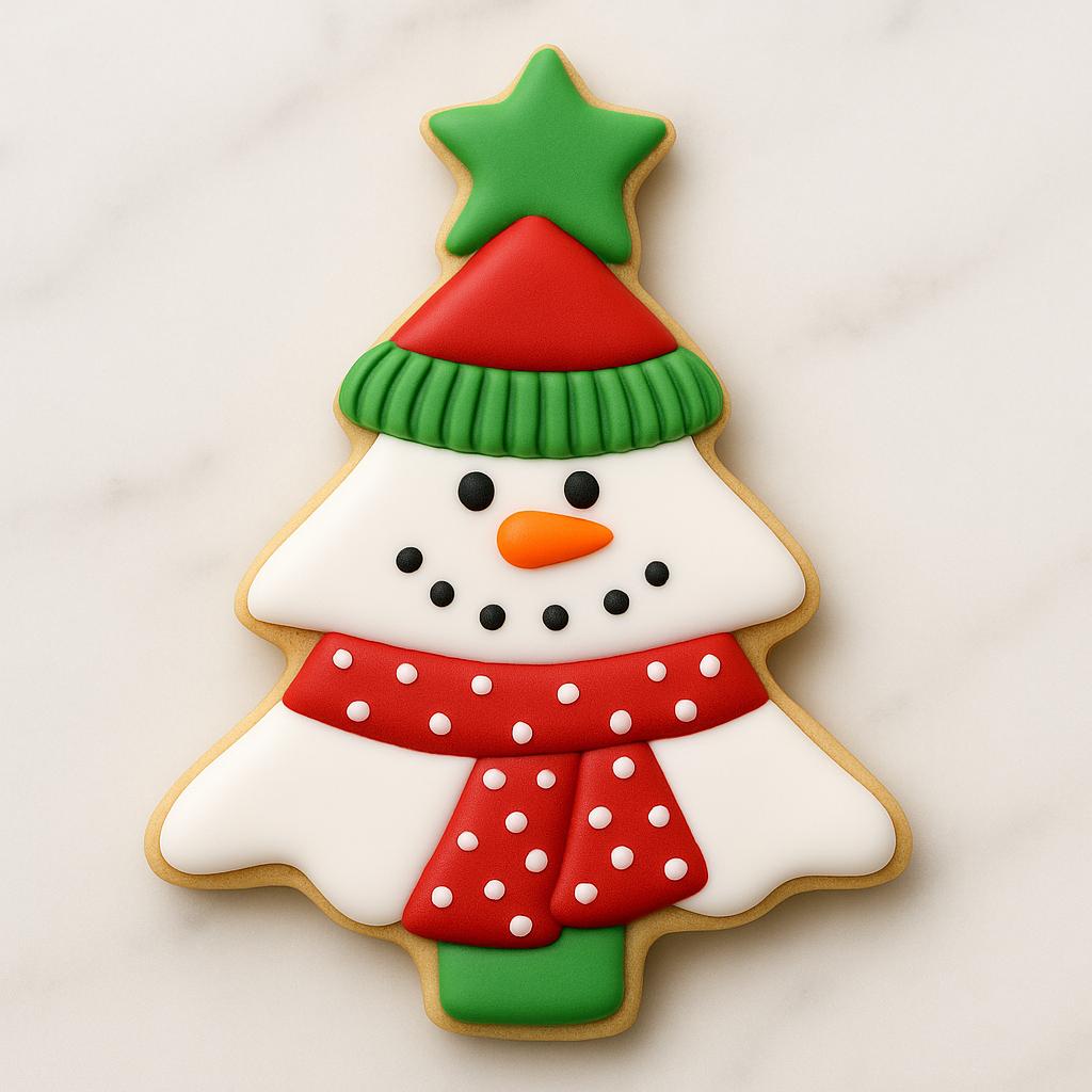 Christmas Tree_Topper Cookie Cutter Set – Santa Reindeer Snowman Tree A Sweet Holiday Quartet!