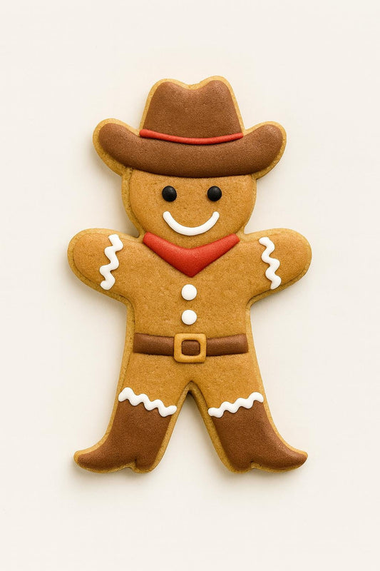 Cowboy Gingerbread Cookie Cutter | Western Christmas Cookie | Holiday Baking | Rustic Gingerbread Man Cutter
