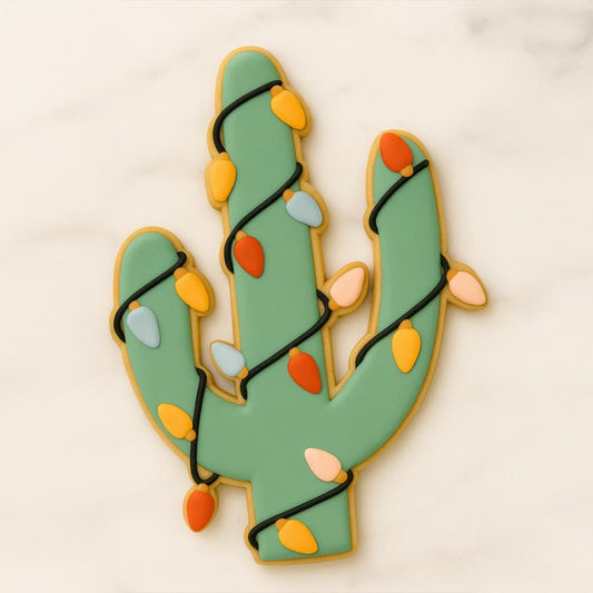 Christmas Cactus Cookie Cutter | Western Holiday Cookie | Desert Christmas Cookie | Southwestern Holiday Baking Cutter