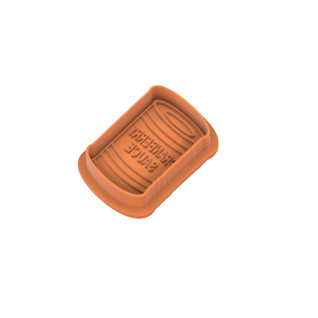 STL - Cranberry Sauce Can -  Digital Cookie Cutter STL File – 2", 3", and 4" Sizes Included