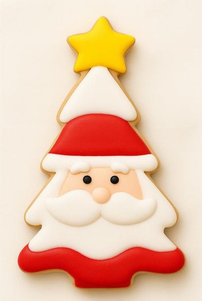 Christmas Tree_Topper Cookie Cutter Set – Santa Reindeer Snowman Tree A Sweet Holiday Quartet!