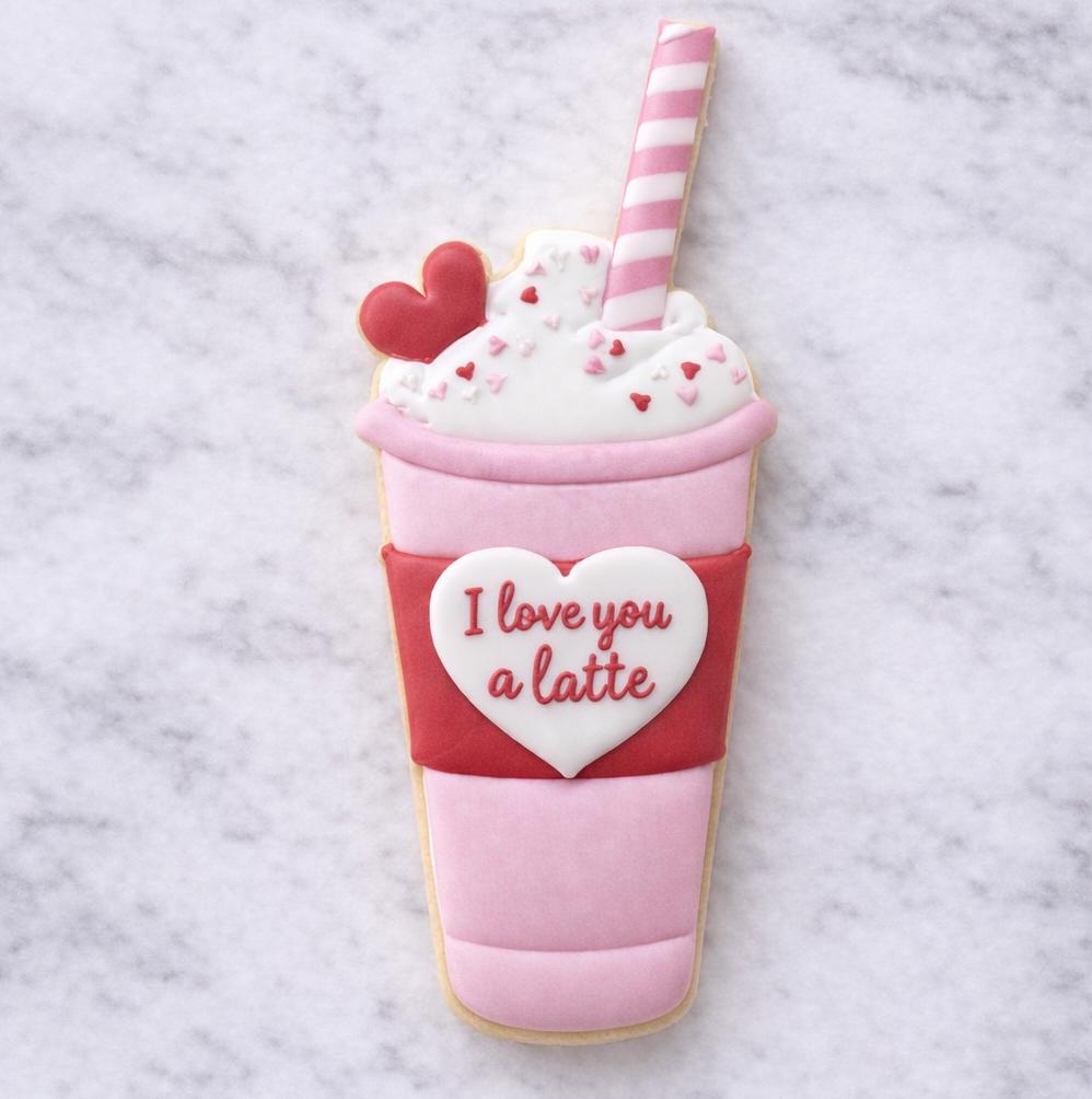 Love Latte  “I Love You a Latte” Valentine Coffee Cookie Cutter