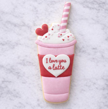 Love Latte  “I Love You a Latte” Valentine Coffee Cookie Cutter