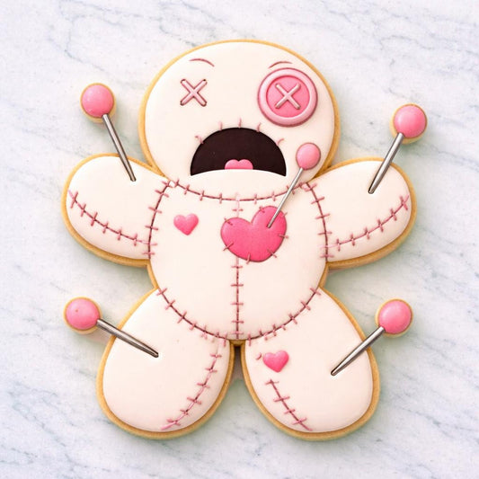 Voodoo Doll - Valentine Cookie Cutter. For bakers who love playful humor