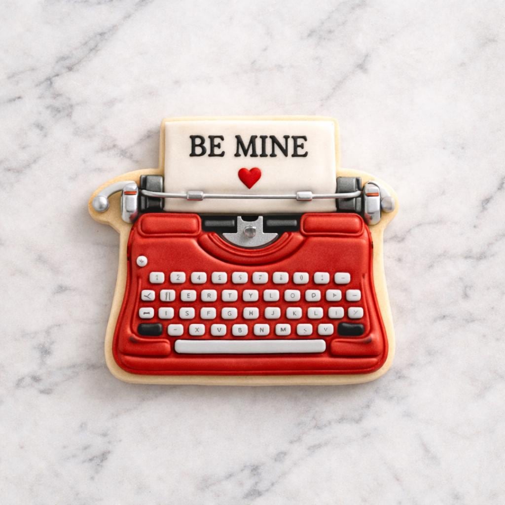 Valentine Typewriter Cookie Cutter Set – “Be Mine”