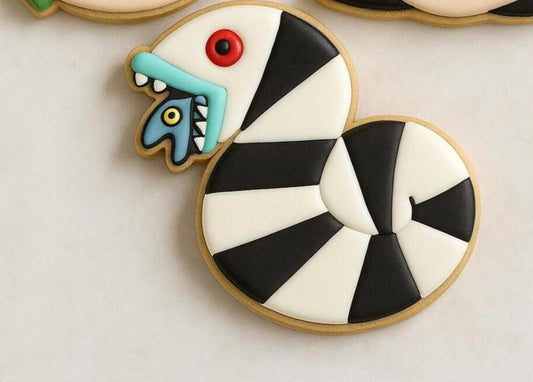 Spiral Snake Cookie Cutter | Halloween Snake Cookie Cutter with Stamp Option