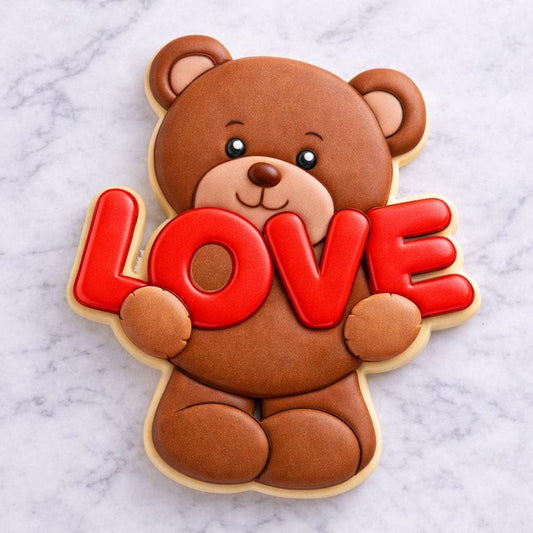 Love Teddy - Valentine Teddy Bear Cookie Cutter – Love Bear Design