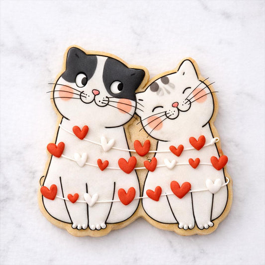 Love Cats Cookie Cutter - Purr-fect for your Valentine