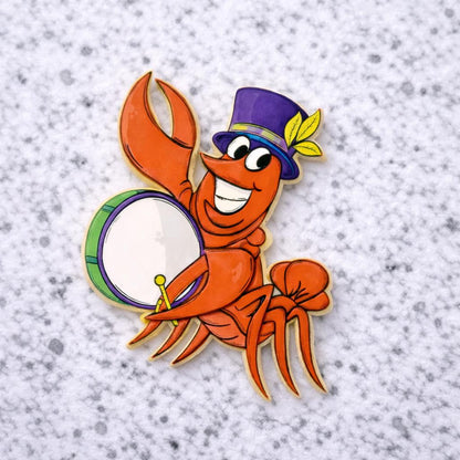 Bayou Crawfish with Drum Cookie Cutter | Mardi Gras Crawfish Cookie Cutter with Stamp | New Orleans Royal Icing Sugar Cookie Cutter
