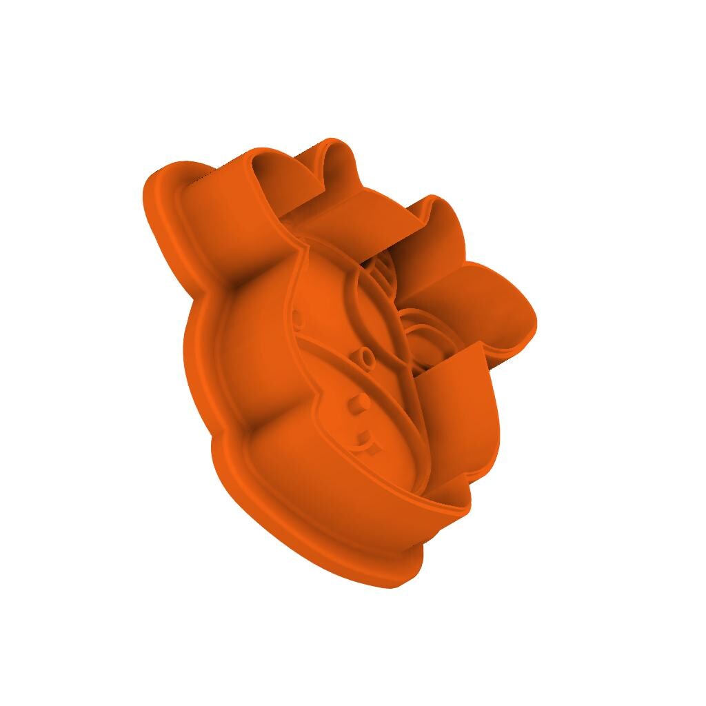 STL Cow_Head - Cutter and Stamp with knobs included - Digital Cookie Cutter STL File – 2", 3", and 4" Sizes Included