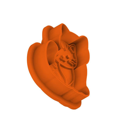 STL Cat_Body -  Cutter and Stamp with knobs - Digital Cookie Cutter STL File – 2", 3", and 4" Sizes Included