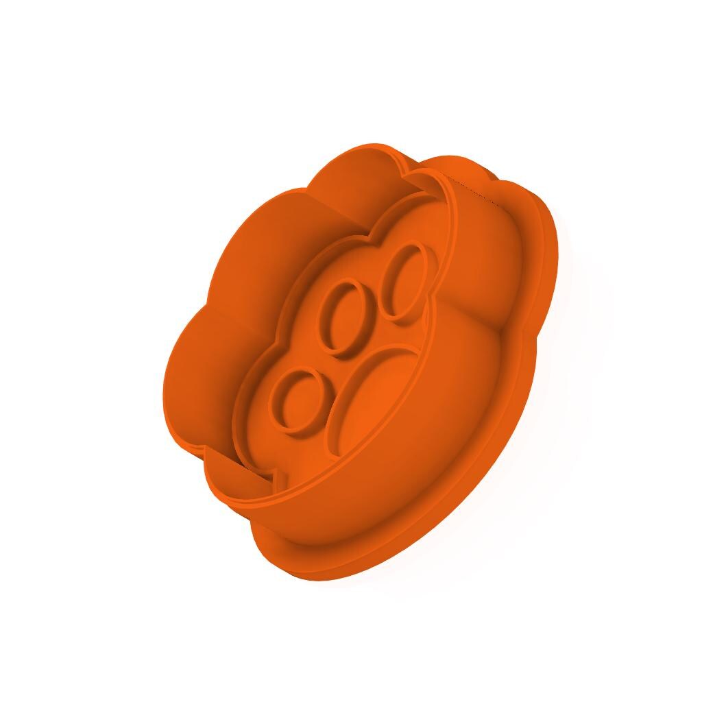 STL Cat_Paw - Cutter with Stamp and Knobs - Digital Cookie Cutter STL File – 2", 3", and 4" Sizes Included