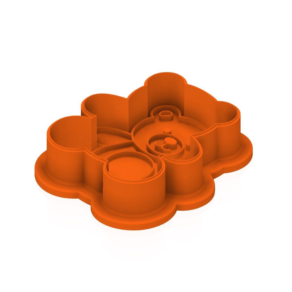 STL_Baby Teddy_Bear - Cutter with Stamp and Knobs - Digital Cookie Cutter STL File – 2", 3", and 4" Sizes Included
