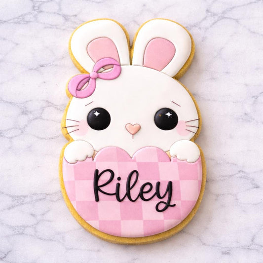 Personalized Bunny_Egg Cookie Cutter | Easter Bunny Cookie Cutter | Custom Name Bunny Cookies | Baby Shower Cookie Cutter | Spring Cookie