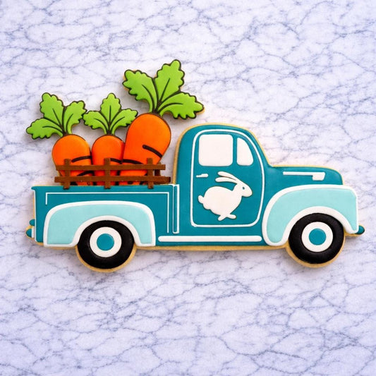 Bunny Carrot_Truck Cookie Cutter | Easter Cookie Cutter | Spring Bunny Truck Cutter | Farm Easter Cookies | Cute Bunny Cookie Cutter