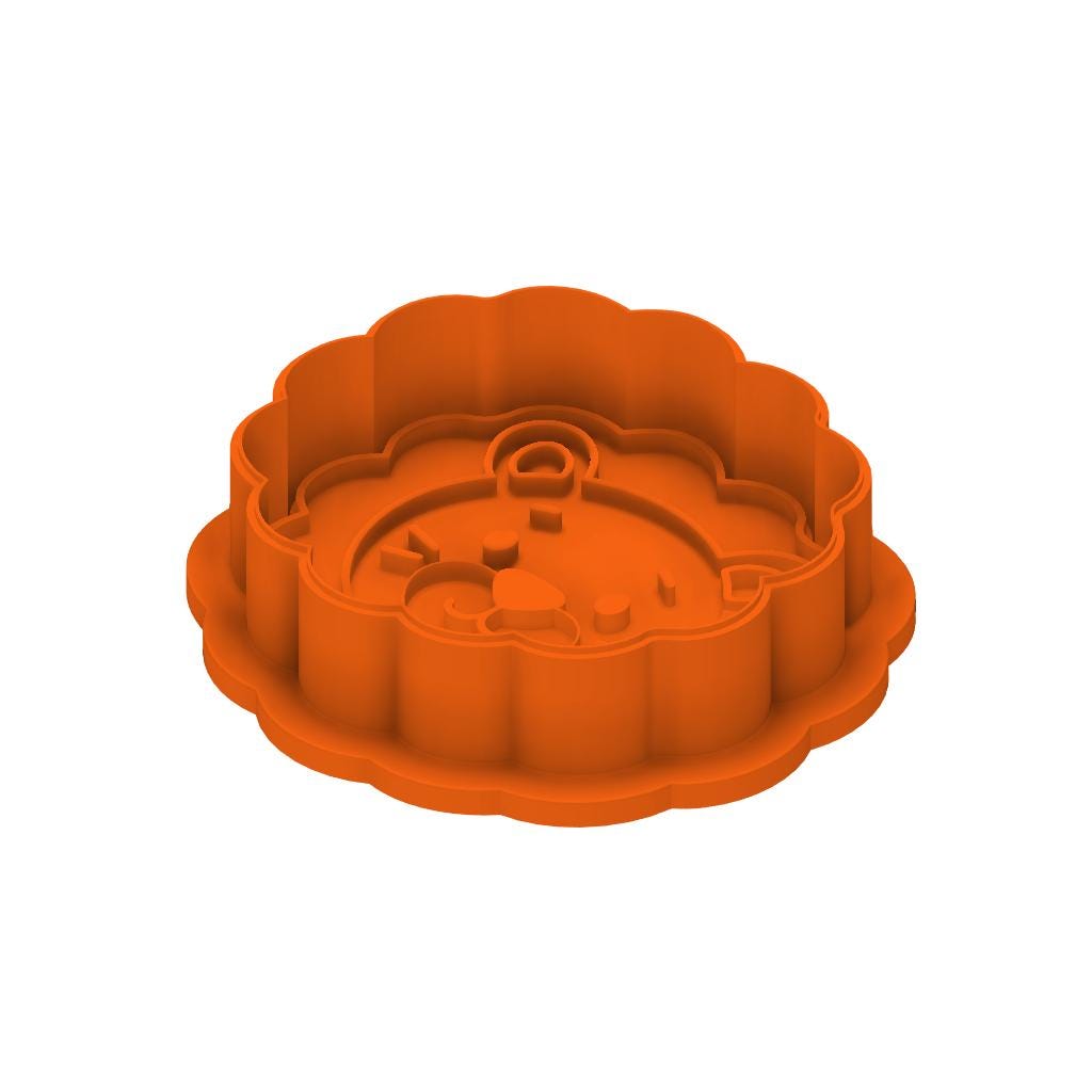STL Lion_Head -  Cutter and Stamp included with Knobs - Digital Cookie Cutter STL File – 2", 3", and 4" Sizes Included