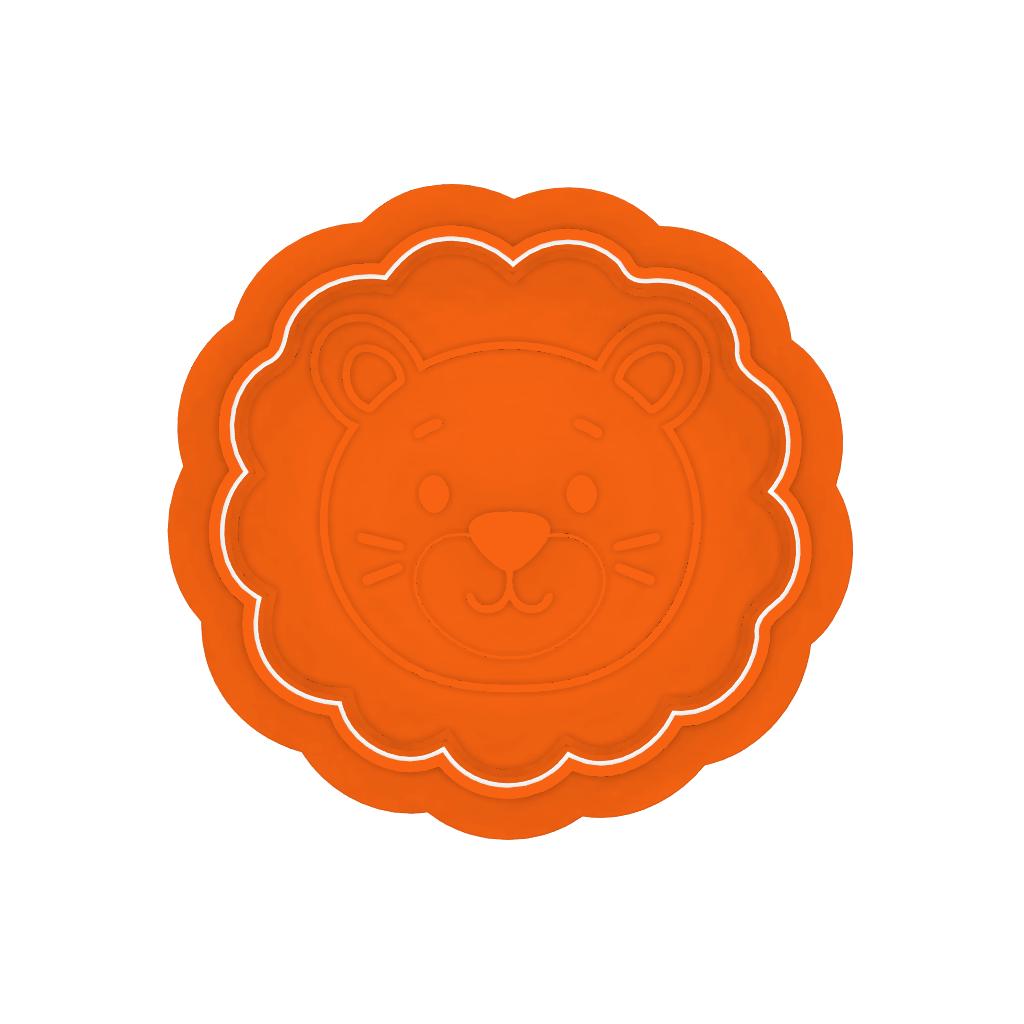 STL Lion_Head -  Cutter and Stamp included with Knobs - Digital Cookie Cutter STL File – 2", 3", and 4" Sizes Included