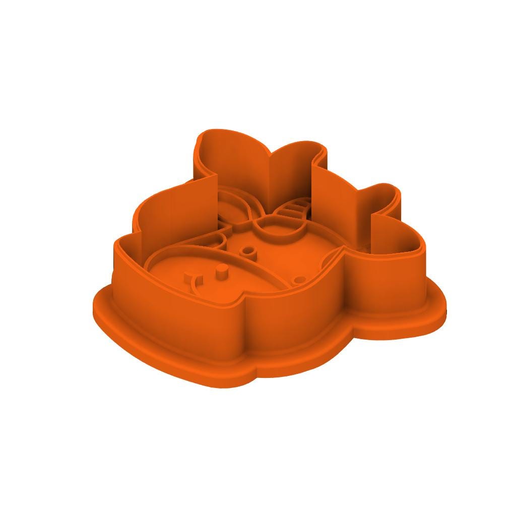 STL Cow_Head - Cutter and Stamp with knobs included - Digital Cookie Cutter STL File – 2", 3", and 4" Sizes Included