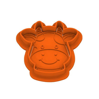 STL Cow_Head - Cutter and Stamp with knobs included - Digital Cookie Cutter STL File – 2", 3", and 4" Sizes Included