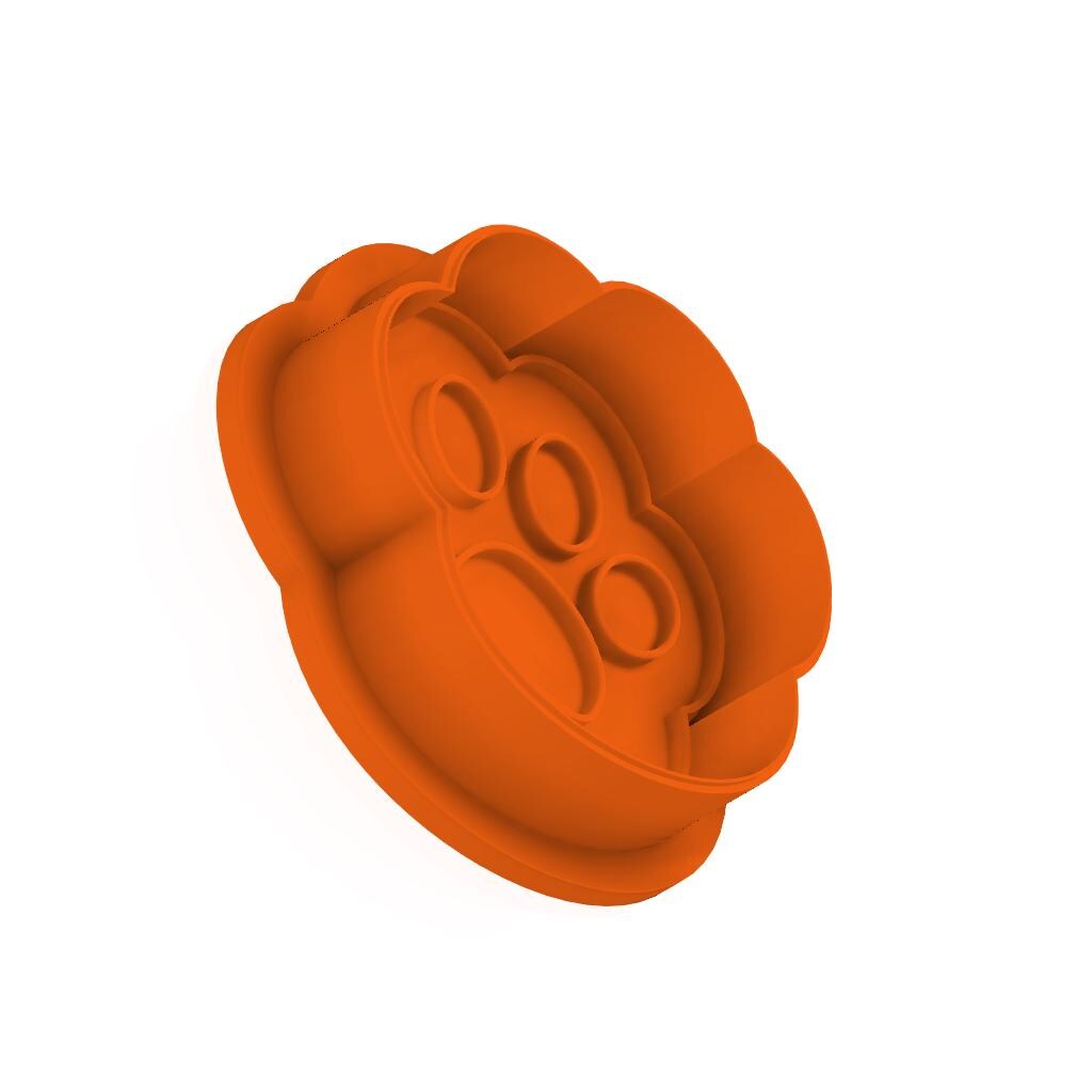 STL Cat_Paw - Cutter with Stamp and Knobs - Digital Cookie Cutter STL File – 2", 3", and 4" Sizes Included