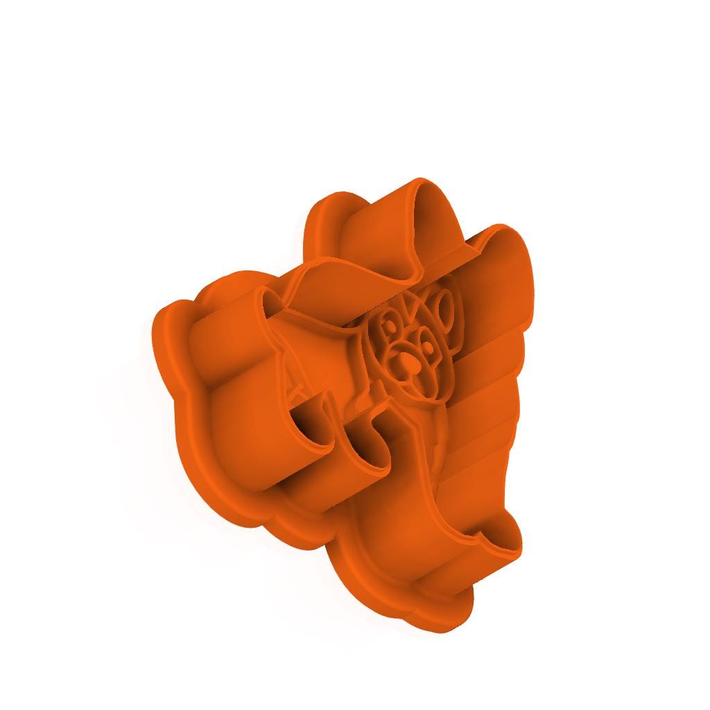 STL German_Shepherd -  Cutter with Stamp and Knob - Digital Cookie Cutter STL File – 2", 3", and 4" Sizes Included