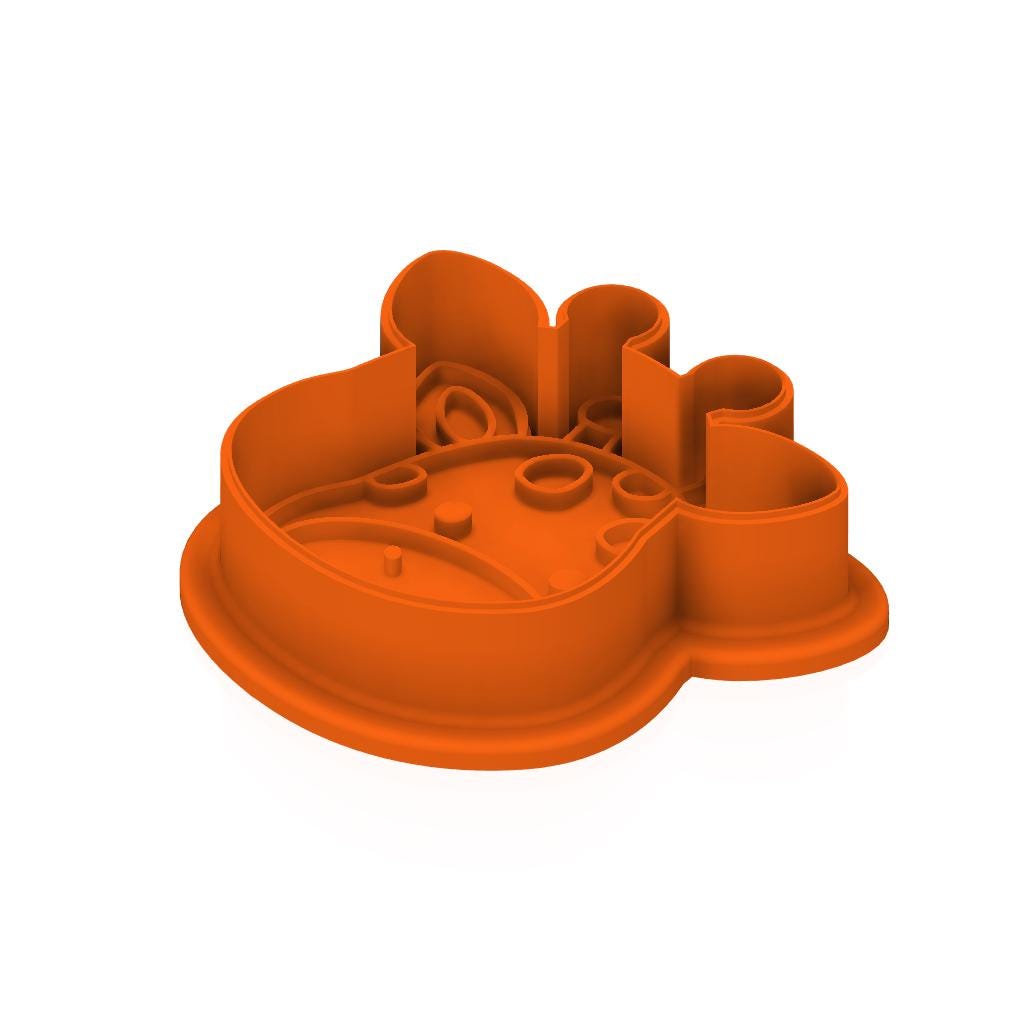 STL Giraffe_Head - Cutter with Stamp and Knob - Digital Cookie Cutter STL File – 2", 3", and 4" Sizes Included