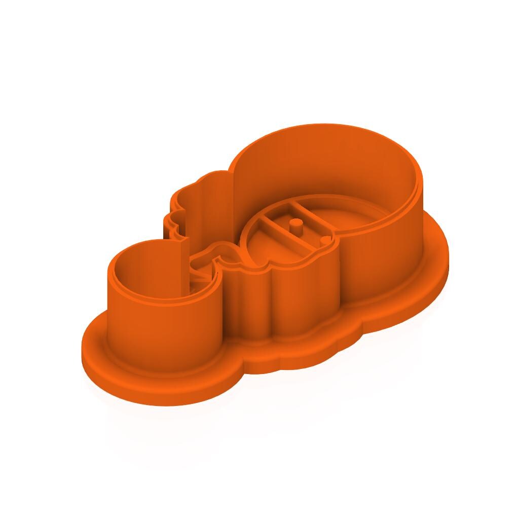 STL Baby_Rattle - Cutter with Stamp and Knobs - Digital Cookie Cutter STL File – 2", 3", and 4" Sizes Included