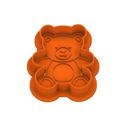 STL_Baby Teddy_Bear - Cutter with Stamp and Knobs - Digital Cookie Cutter STL File – 2", 3", and 4" Sizes Included