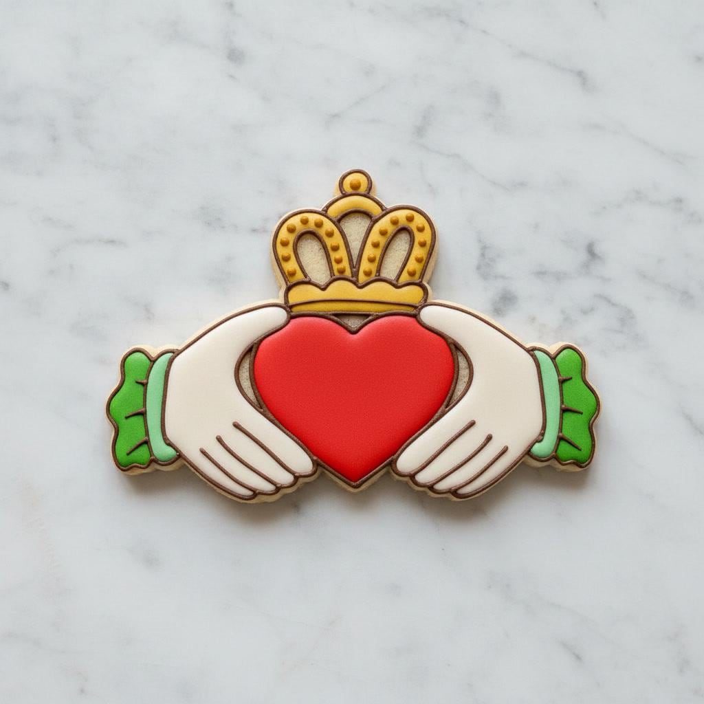 Claddagh Cookie Cutter | Irish Claddagh Heart Cookie Cutter | Friendship Love Loyalty Cookie Cutter | St Patrick’s Day | Celtic Heart
