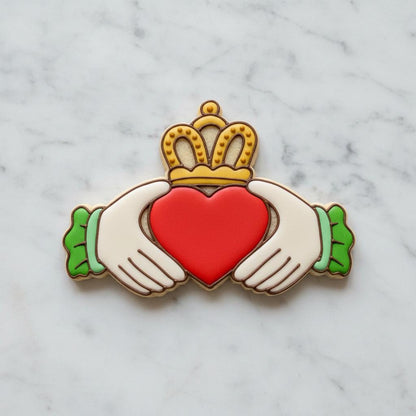 Claddagh Cookie Cutter | Irish Claddagh Heart Cookie Cutter | Friendship Love Loyalty Cookie Cutter | St Patrick’s Day | Celtic Heart
