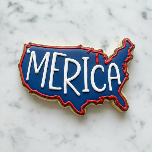 Merica USA Cookie Cutter | Patriotic United States Cookie Cutter | Fourth of July Cookie Cutter | 250 Anniversary Cookie Cutter