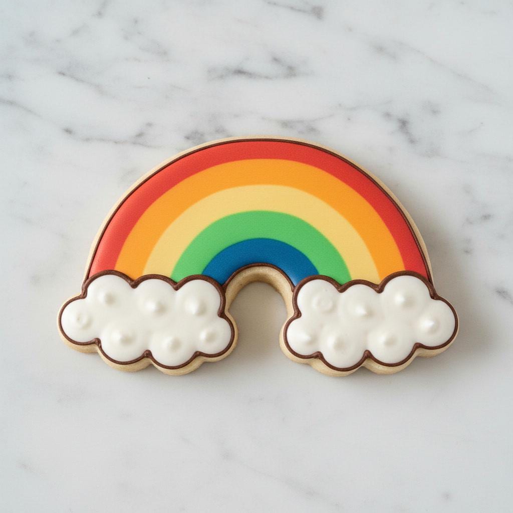 Rainbow Cookie Cutter with Clouds | St Patrick’s Day Rainbow Cookie Cutter with Stamp or Stencil Option | Lucky Rainbow Cookie Cutter