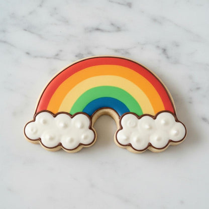 Rainbow Cookie Cutter with Clouds | St Patrick’s Day Rainbow Cookie Cutter with Stamp or Stencil Option | Lucky Rainbow Cookie Cutter