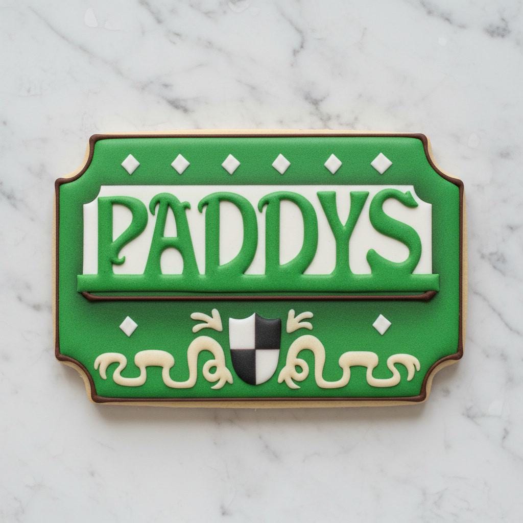 Paddys Plaque Cookie Cutter | St. Patrick’s Day Sign Cutter | Irish Decorated Plaque Cookie Cutter