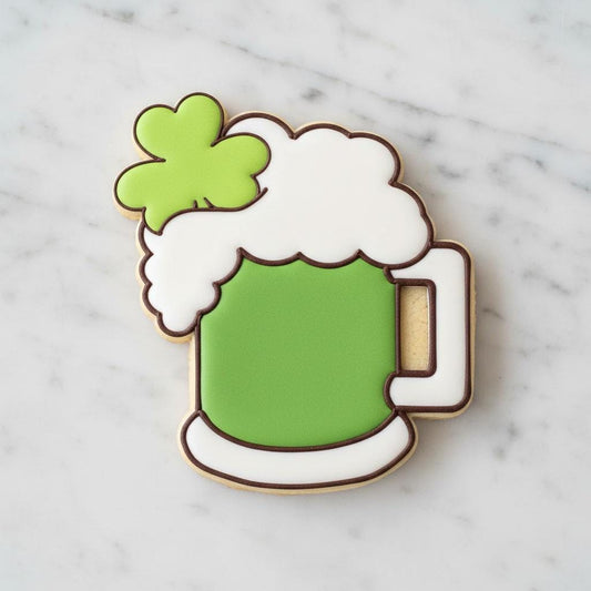 Green Beer Mug Cookie Cutter | St. Patrick’s Day Beer Cookie Cutter | Lucky Irish Pint Cutter