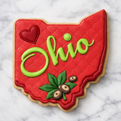 Ohio State Cookie Cutter |  Ohio Outline Cutter | State Cookie Cutter | Custom State Cookies | USA State Cookie Cutter