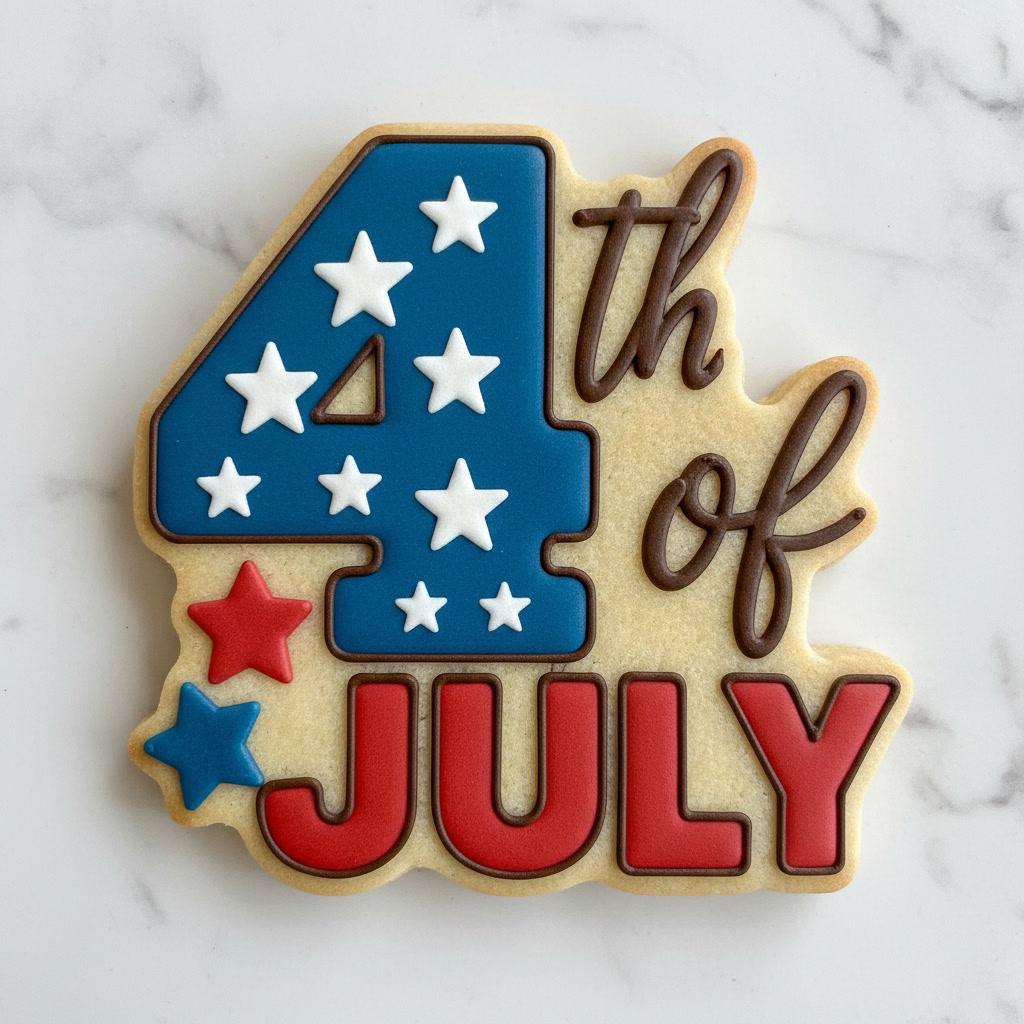 4th of_July Cookie Cutter with Stars | Patriotic Cookie Cutter | Independence Day Cookie Cutter | America Holiday Baking Tool