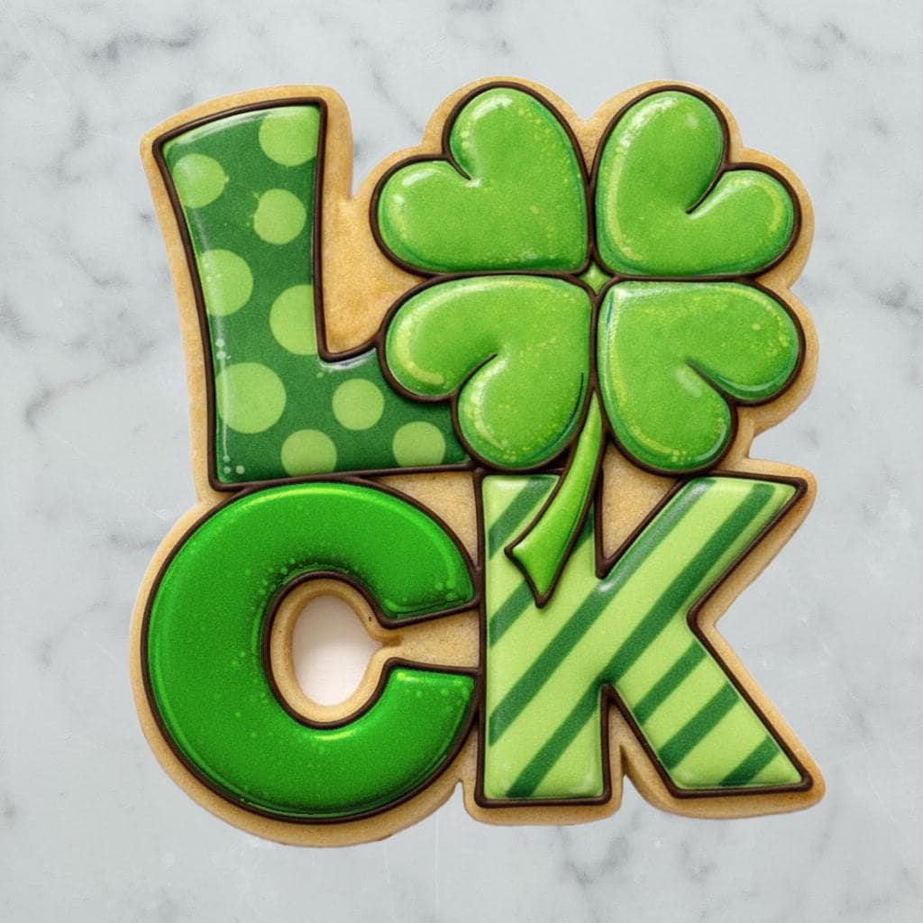St Patrick’s Day LUCK Cookie Cutter with Shamrock | Lucky Clover Cookie Cutter | Irish LUCK | St Paddy’s Day Cookie Cutter | Shamrock