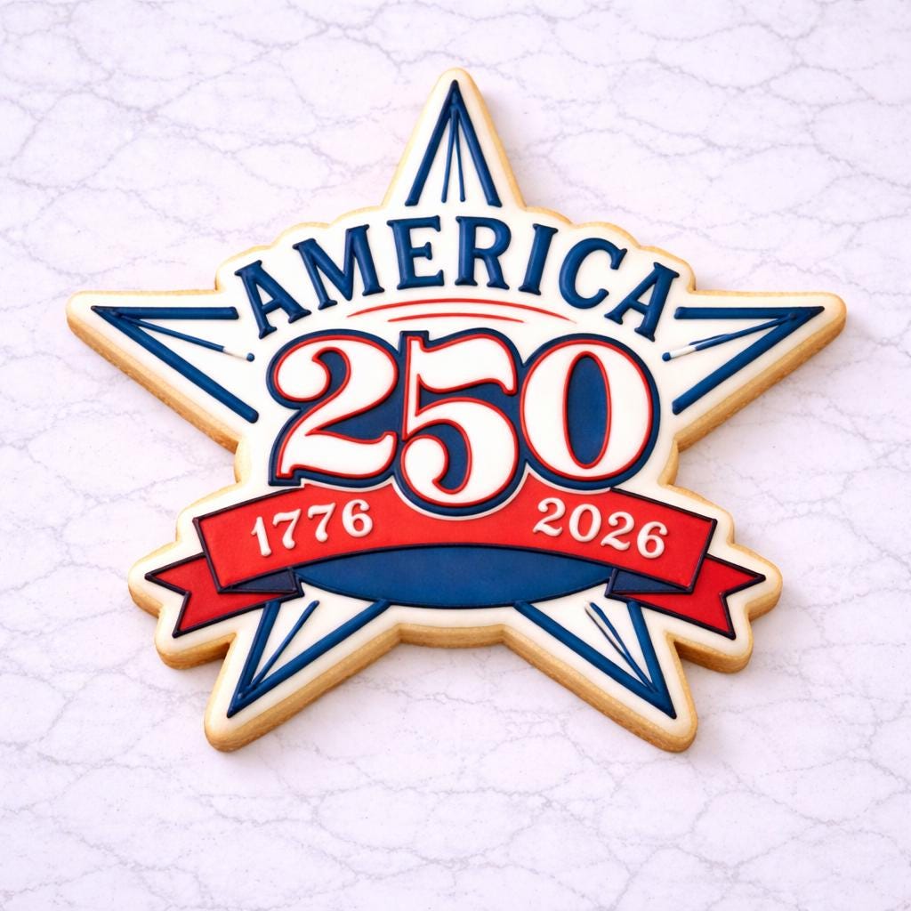 Star 250 America Cookie Cutter | 1776–2026 Patriotic Cookie Cutter | USA 250th Anniversary | Fourth of July Cookie Cutter | America 250