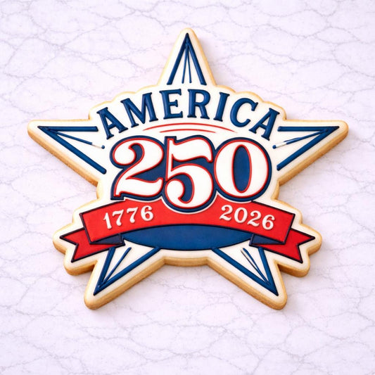 Star 250 America Cookie Cutter | 1776–2026 Patriotic Cookie Cutter | USA 250th Anniversary | Fourth of July Cookie Cutter | America 250