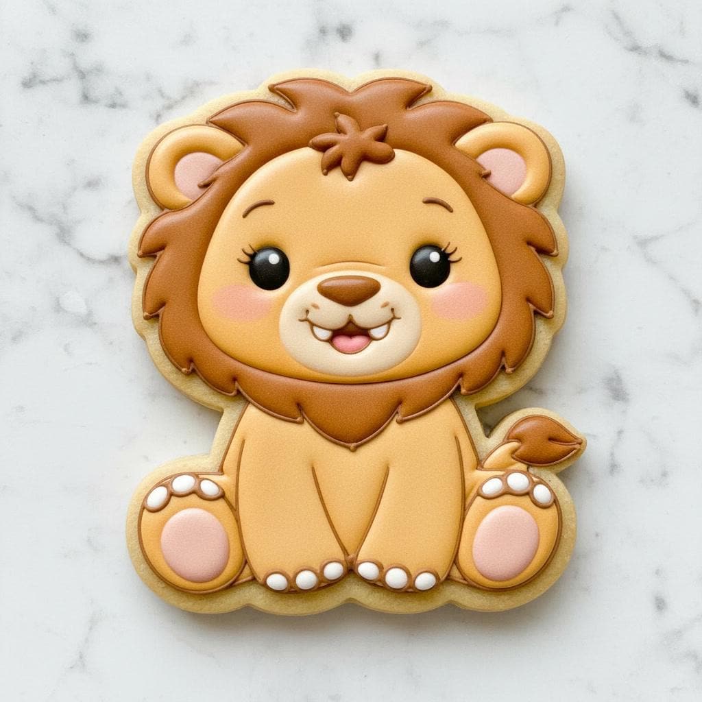 Baby Lion Cookie Cutter | Safari Baby Shower Cookie Cutter | Cute Lion Cookie Cutter | Jungle Animal | Neutral Baby Party Party