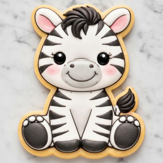 Baby Zebra Cookie Cutter | Safari Baby Shower Cookie Cutter | Cute Zebra Cookie Cutter | Jungle Animal Cookie Cutter | Neutral Baby Party