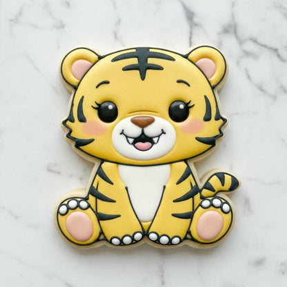 Baby Tiger Cookie Cutter | Jungle Animal Cookie Cutter | Safari Baby Shower Cookie Cutter | Cute Tiger Cookie Cutter| Neutral Baby Party