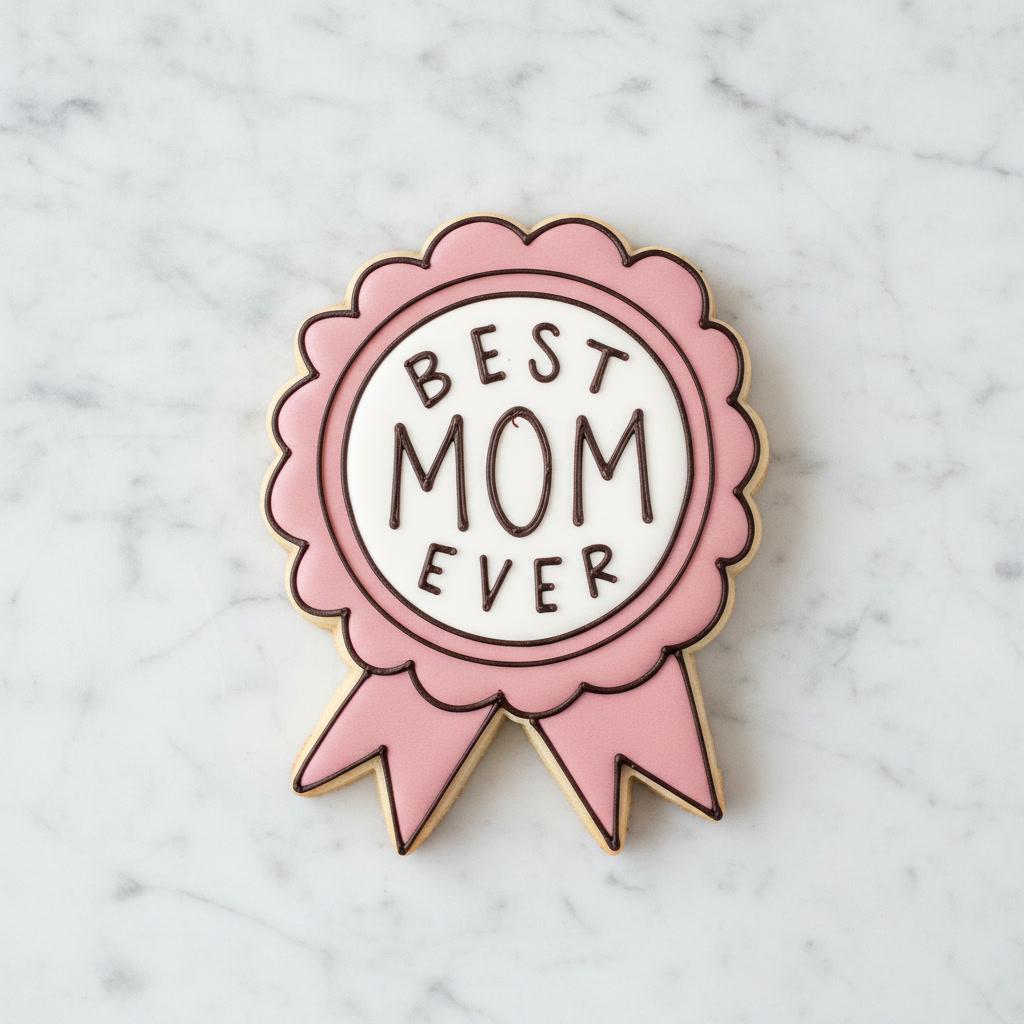 Best Mom_Ribbon Cookie Cutter | Mother’s Day Cookie Cutter | Mom Gift Cookie Cutter | Award Ribbon Cookie Cutter | Best Mom Cutter